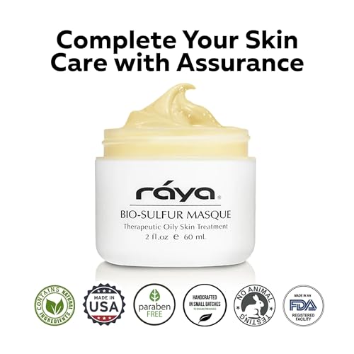 Raya Bio-Sulfur Masque (708) | Facial Clay Mask for Deep Pore Cleansing, Exfoliating Face Pack for Oily, Break-Out Skin | Vitamin-B and Bio Sulfur Formula to Control Oiliness | Skincare Face Mask - Image 4
