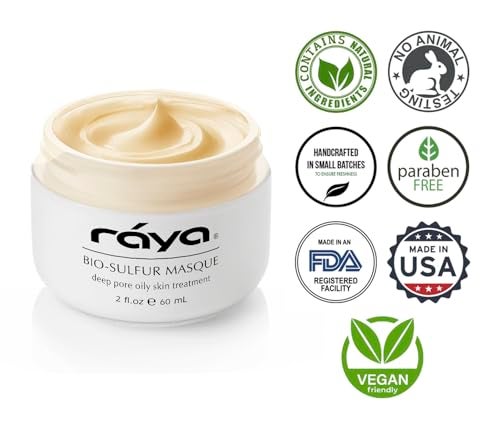 Raya Bio-Sulfur Masque (708) | Facial Clay Mask for Deep Pore Cleansing, Exfoliating Face Pack for Oily, Break-Out Skin | Vitamin-B and Bio Sulfur Formula to Control Oiliness | Skincare Face Mask - Image 5
