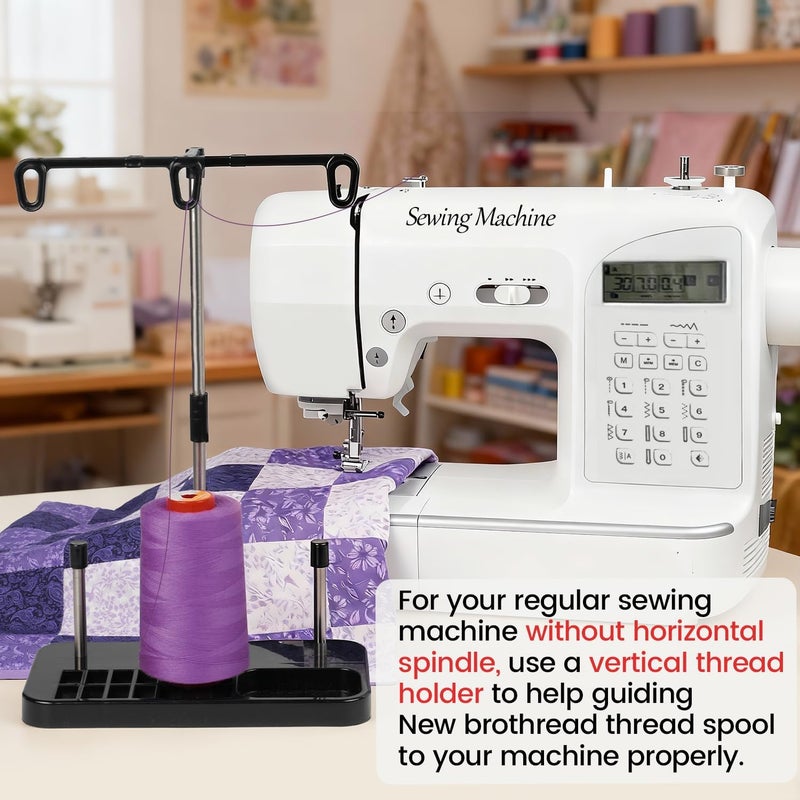 New brothread - 30 Options - 4 Large Cones of 5500Y (5000M) Each All Purpose Spun Polyester Thread 40S/2 (Tex27) for Serger, Overlock, Quilting, Piecing and Sewing - Blue Moon - Image 4