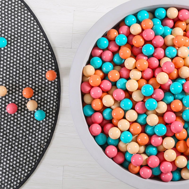 GOGOSO Ball Pit Balls for Toddler Baby Plastic Playballs Kids Soft Pastel Pelotas NonToxic BPAFreeCream PinkOrangeGreen100 Balls - Image 3