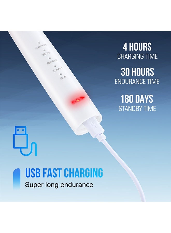 JS Electric Teeth Cleaner, 7-in-1 Ultra Whitening Electric Toothbrush & Teeth Cleaning Kit with Plaque, for Home and Travel, Oral Hygiene Set - Image 5