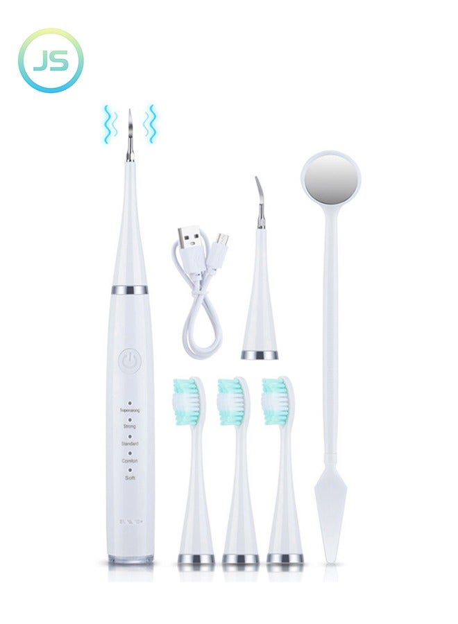 JS Electric Teeth Cleaner, 7-in-1 Ultra Whitening Electric Toothbrush & Teeth Cleaning Kit with Plaque, for Home and Travel, Oral Hygiene Set - Image 1