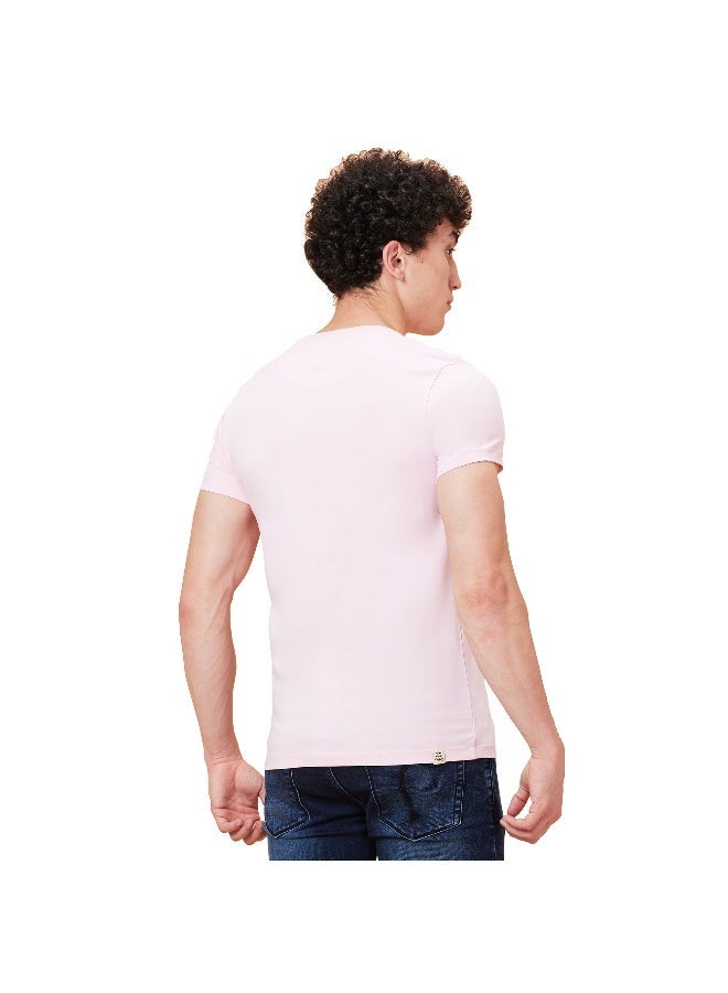 Being Human Mens Powder Pink Round Neck Short Sleeve T-Shirt - Image 3