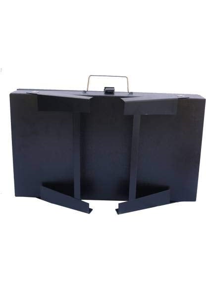 Geico-master Geicomaster Breifcase Barbeque Grill Charcoal Barbeque with 8 Skewers with Wooden Handle Charcoal Grill Black  - Image 3
