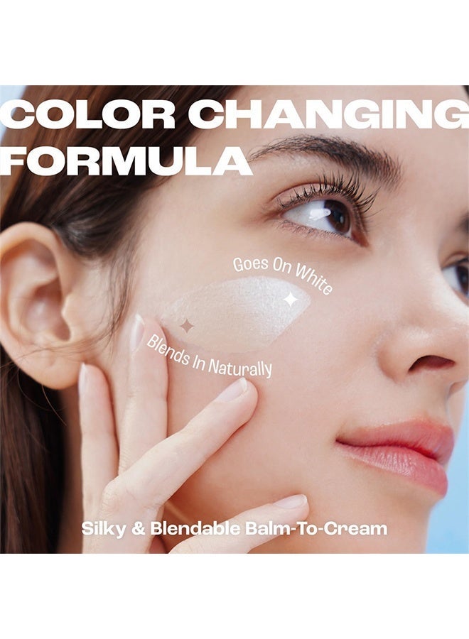 KAILINYA Blanc Cover Cream Stick V White - Korean Color-Changing Foundation Stick with Volufiline - Medium to Full Coverage Dewy Finish Base Makeup - Dual-Ended with Detachable Brush (#202#NATURAL ) - Image 3