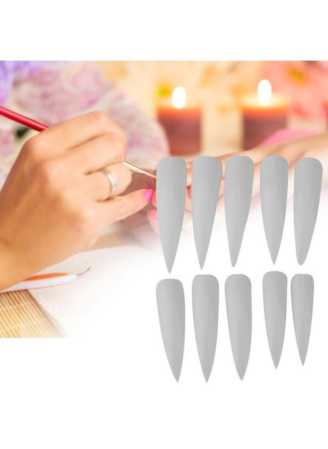 Thoraya 500pcs 3 Colors False Nail Tips Long False Nail DIY Decoration White  - Image 5