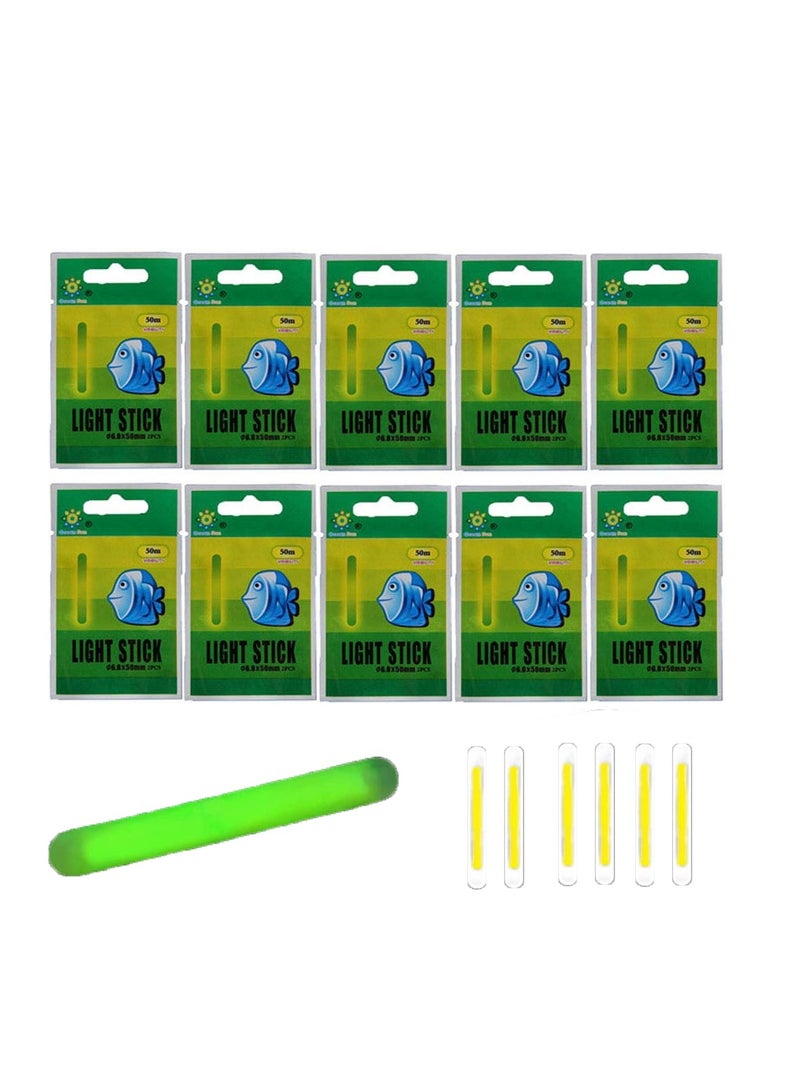 Excefore Upgraded Fishing Green Light Sticks, Brighter Longer Lasting Fishing Glow Sticks Used on Float, Bobbers, Pole, Fishing Accessories - Image 1