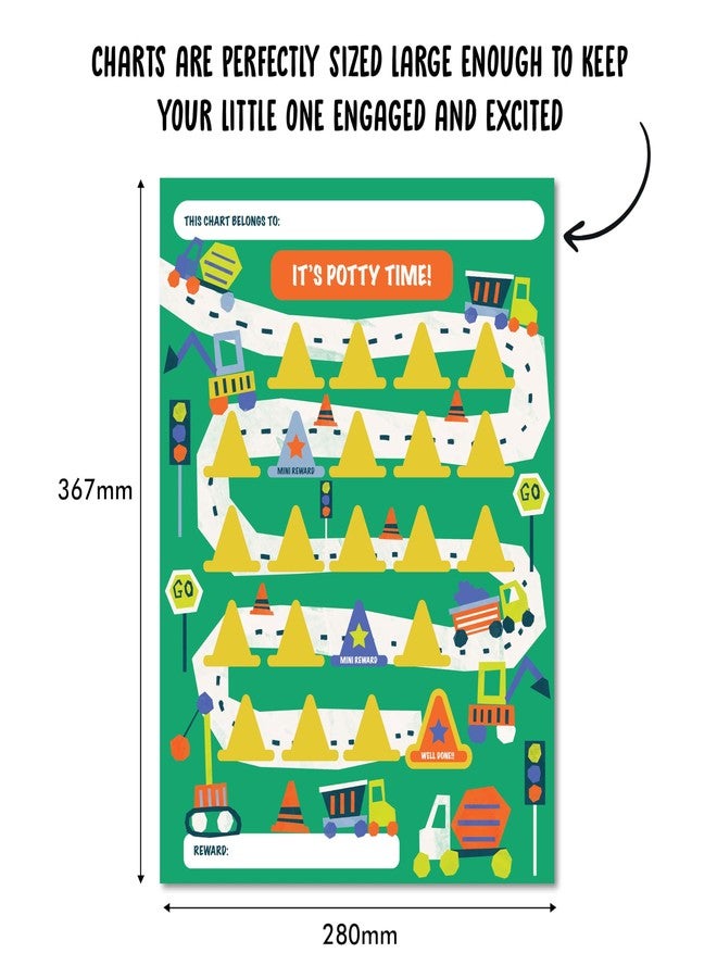 Central 23 Potty Chart for Boys with Stickers - Potty Reward Chart - Trucks - Toddler Sticker Chart for Potty Training - Good Behavior Chart for Kids Baby Son Grandson - Train to Poop - by Central 23 - Image 4