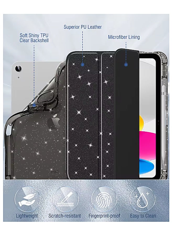 حافظة iPad مقاس 10.9 بوصة للجيل العاشر (2022) / iPad الجيل الحادي عشر A16 (2025) - غطاء نحيف مغناطيسي ثلاثي الطي مع حامل قلم رصاص، وخاصية السكون/الاستيقاظ التلقائي، وحماية خفيفة الوزن ومقاومة للصدمات - Image 3