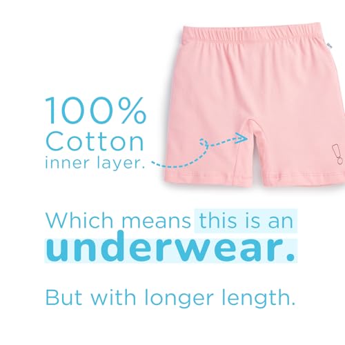 YouGotPlanB Cotton Inner Shorts for Girls | No-Mark Elastic Waistband | Supersoft & Stretchy | Antibacterial & Antimicrobial Black, Grey - Image 4