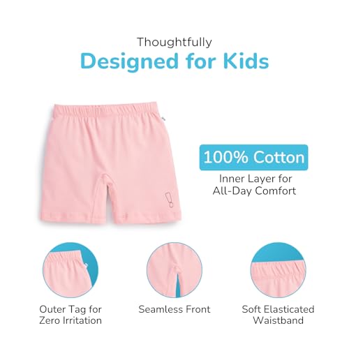 YouGotPlanB Cotton Inner Shorts for Girls | No-Mark Elastic Waistband | Supersoft & Stretchy | Antibacterial & Antimicrobial Black, Grey - Image 2