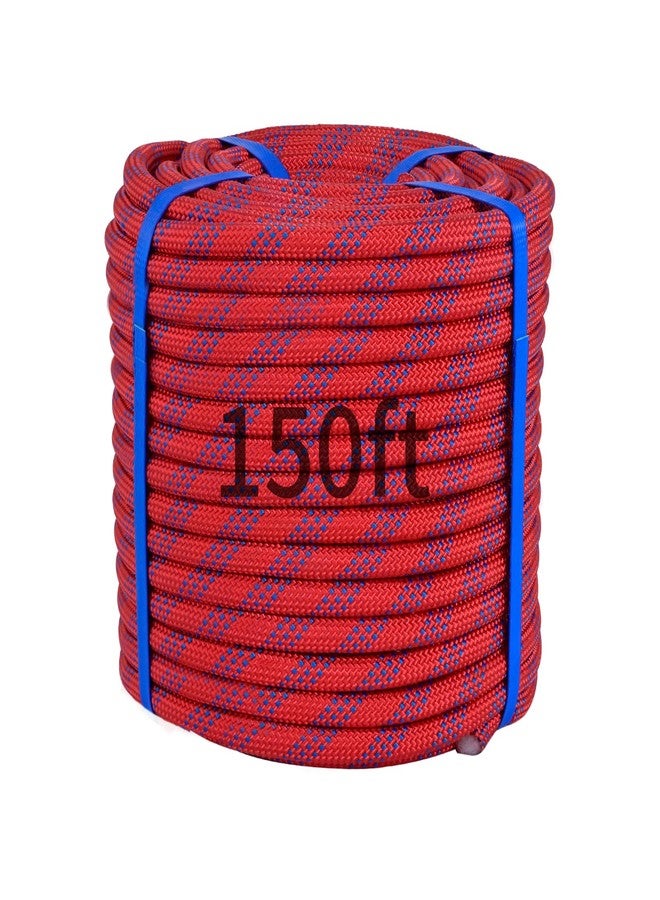 Kynara 150Ft 1/2 Inch Heavy Duty Climbing Rope - for Tree Swing, Pulling, Outdoor & Gym Use (Red) - Image 1