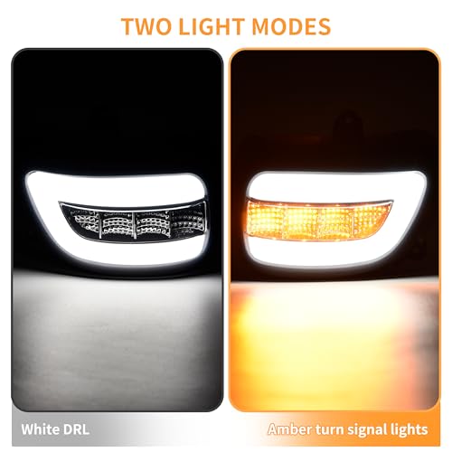 VEISUTOR Rearview Side Mirrors LED Turn Signals for Goldwing GL1800, Smoked Lens Vehicle Reversing Mirror Turn Signal With DRL for Honda Gold Wing GL1800 2001-2017 Accessories - Image 2