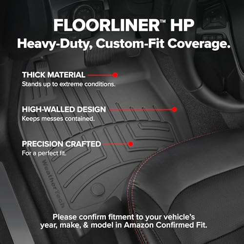 WeatherTech سجاد أرضي WeatherTech FloorLiner HP مخصص لسيارات مازدا MAZDA6 و MAZDA3-الصف الأول (444861IM)، أسود - Image 3