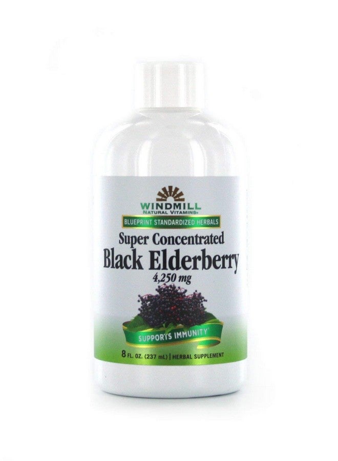 Windmill Natural Vitamins Super Concentrated Black Elderberry, Supports Immune System, Rich in Antioxidants, 8 Fl Oz - Image 1