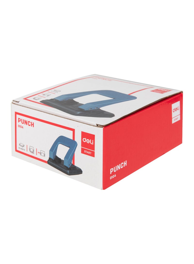 ديلي E0104 خرامة - 35 ورقة، 80 مم، Φ6 مم، أبيض/أزرق - Image 2