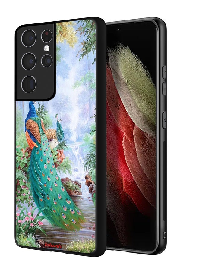 Tolwak Samsung Galaxy S21 Ultra 5G Protective Case Cover Peacocks - Image 1