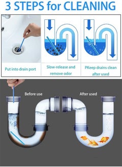 Excefore Drain Cleaner Stick, 48Pcs Drain Sticks Deodorizer, Bathroom Sink Drain Cleaning Tool, for Kitchen Shower Bathroom, Toilet, Sink Freshener  - Image 3