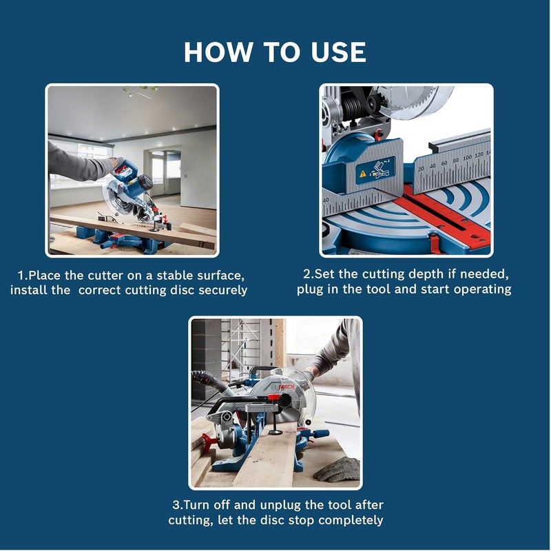 BOSCH Professional GDC 140 Electric Tile Cutter, Electric Tile Cutter with Chuck Wrench, 3kg 100 Grams, Protection Guard & Double Insulation, Low Vibration Tile Cutter, 1 Yr Warranty - Image 4