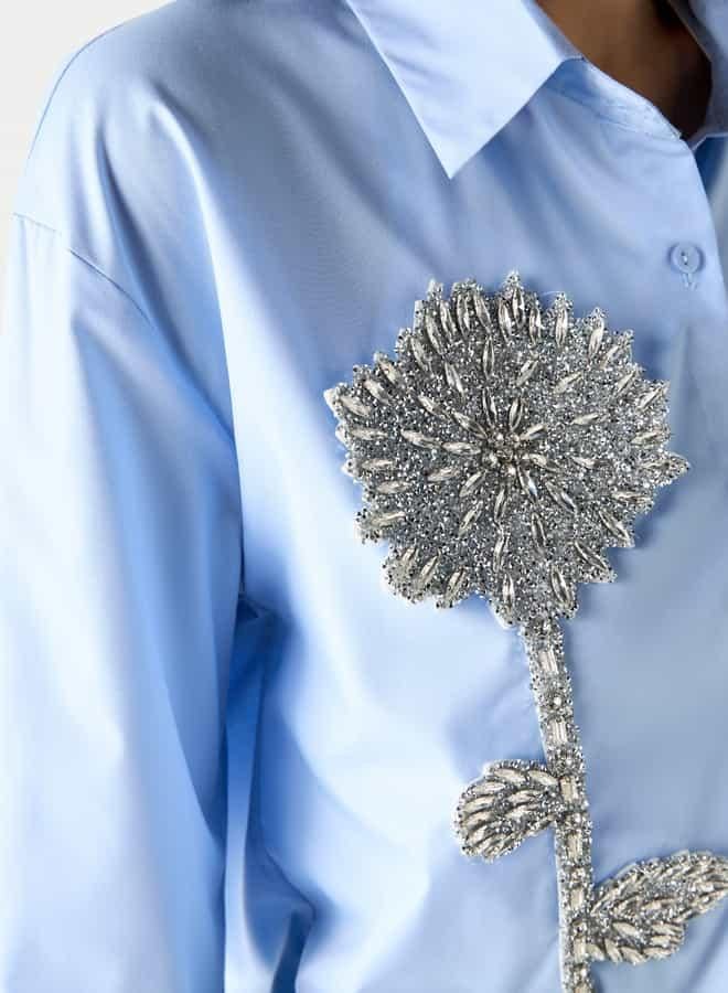 تواكستريمز قميص مزين بياقة عادية وأكمام طويلة من تو إكستريمز - Image 4