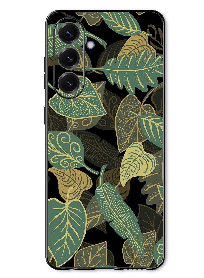 Theodor Case Compatible with Samsung Galaxy A37 Protection Shockproof Bumper Cover leaves_patterns_texture - Image 1