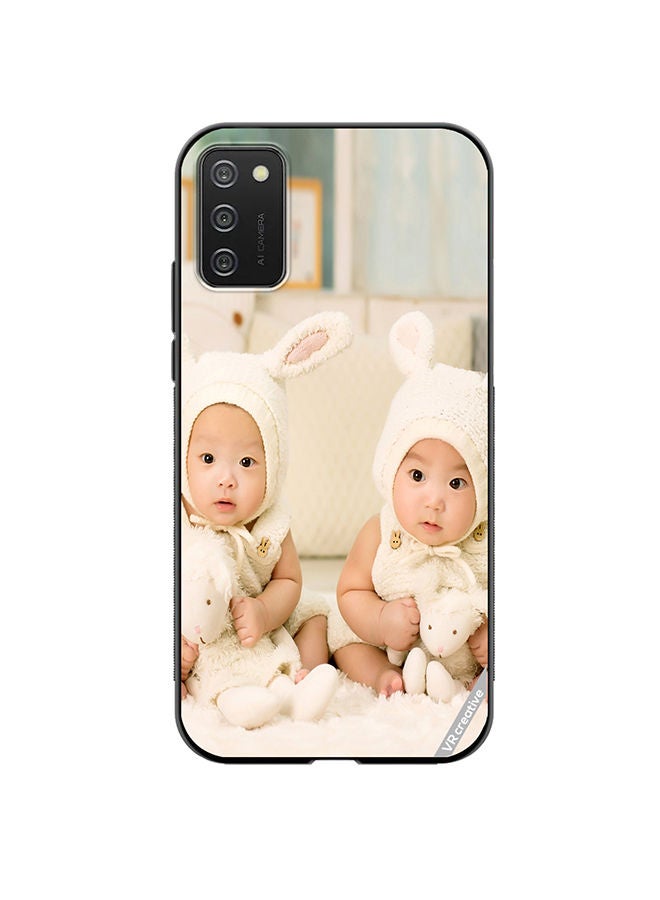 VR CREATIVE Protective Case Cover For Samsung Galaxy A02s Twin Babies Design Multicolour - Image 1
