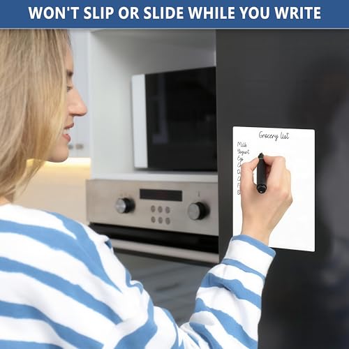 JUZARI Small Magnetic Whiteboard for Fridge 5x7 in - Dry Erase Board for Refrigerator - Small Magnet List for Frig - Magnetics White Board Sheet - Fridge List Magnet - Mini Magnetic Grocery Shoping - Image 5