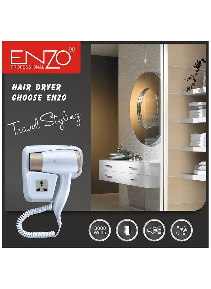 ENZO - Enzo Hair Dryer 3000W Electrical Wall Mounted Professional - Image 1