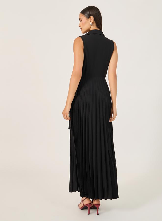 تايك تو فستان ماكسي بلا أكمام بكسرات وخط  من ستايلي - Image 5