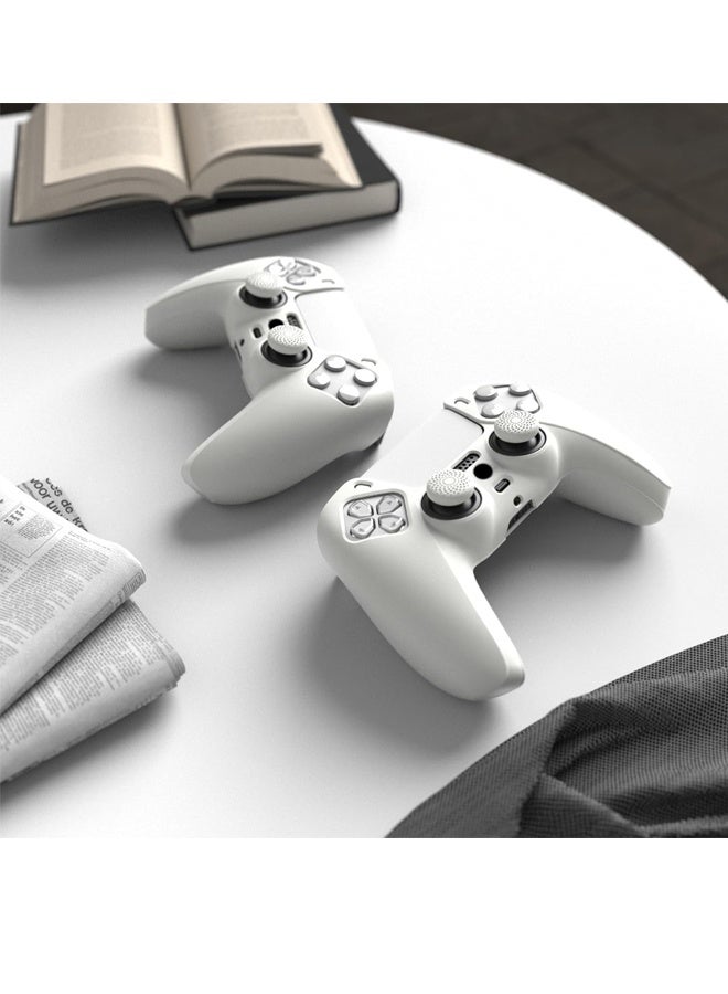 Ps5 Controller Cover Case,With Pure Series Anti-Slip Silicone Cover Skin For Ps5 Controller, Soft Rubber Case For Ps5 Wireless Controller With White Thumb Grip Caps - Image 5