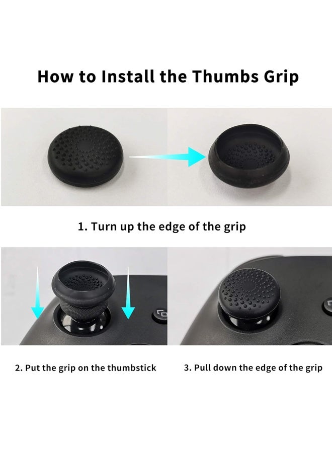 Ps5 Controller Cover Case,With Pure Series Anti-Slip Silicone Cover Skin For Ps5 Controller, Soft Rubber Case For Ps5 Wireless Controller With White Thumb Grip Caps - Image 4