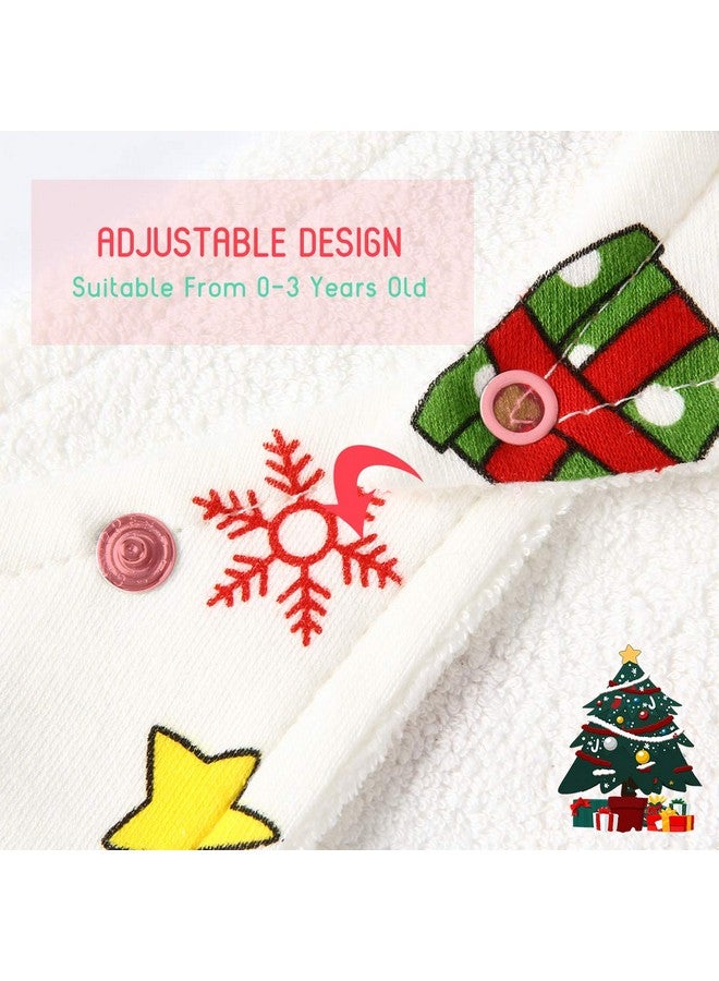 Little Dimsum Baby Bandana Drool Bib for Christmas Baby Bibs Boys & Girls Super Absorbent 100% Organic Cotton Baby Bandana Baby Gift Set for Teething Drooling(Christmas 4-Piece Bib - Image 4