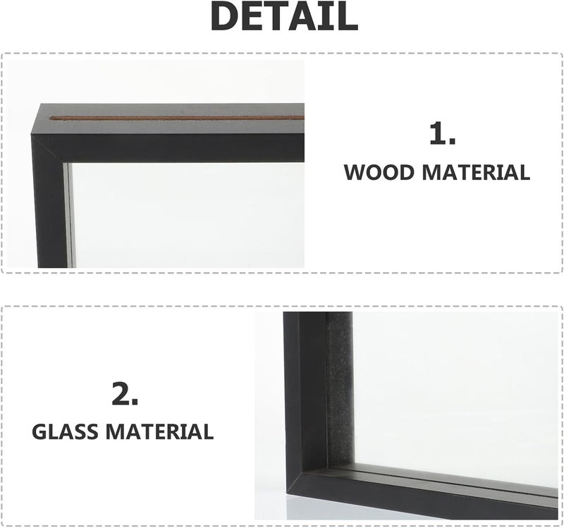 GALPADA Double-sided Glass Display Frame Wooden Pressed Flower Frame with Stable Base for Desktop Decoration and Bedroom Living Display - Image 4