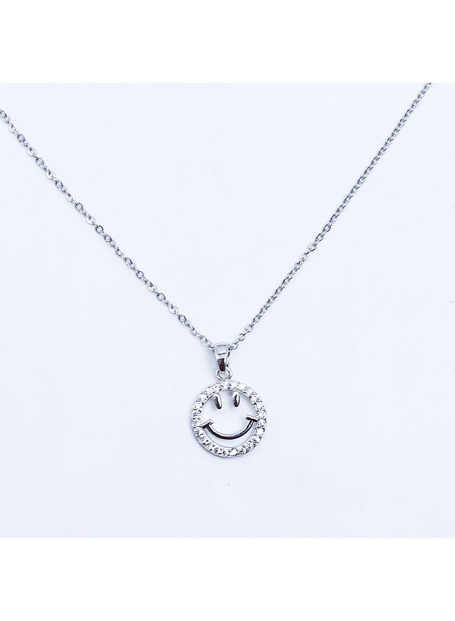 FLUFFY Emoji Face Soft Necklaces Of Fluffy Women's Accessories-Silver  - Image 3