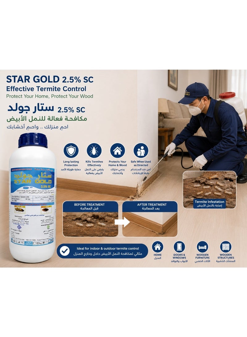 Star Insecticide Liquid for Controlling Cockroaches Termites and All Crawling Insects 1 Liter - Image 3