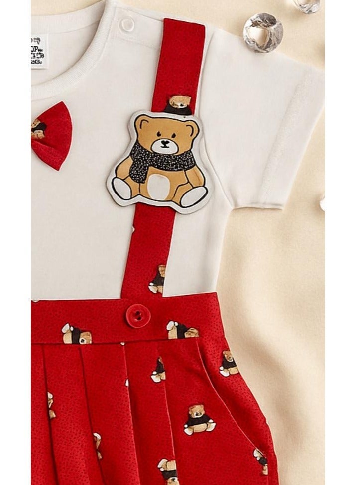 ANDRINA Stylish children's set with bow tie and teddy bear embroidery, suitable for occasions - Image 4