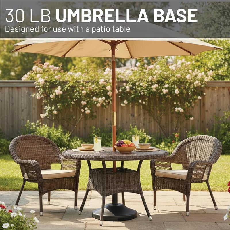 US Weight 30 Pound Umbrella Base - Weighted Umbrella Base for Use with Patio Table – Heavy Duty Base- Made in The USA - Image 2
