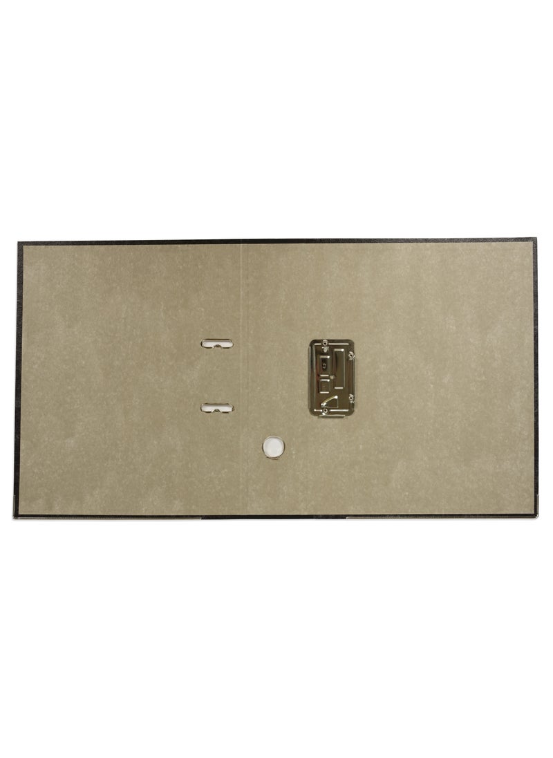 FIS - FIS Pack of 50 Lever Arch Files Grey Marble with Slide-In Plate Mechanism, Size of Spine is 8cm, F/S (210x 330 mm) - FSBF8RD - Image 1
