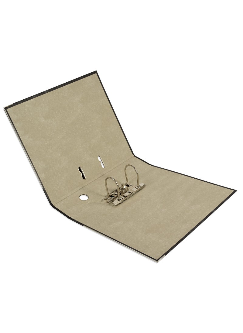 FIS - FIS Pack of 50 Lever Arch Files Grey Marble with Slide-In Plate Mechanism, Size of Spine is 8cm, F/S (210x 330 mm) - FSBF8RD - Image 1