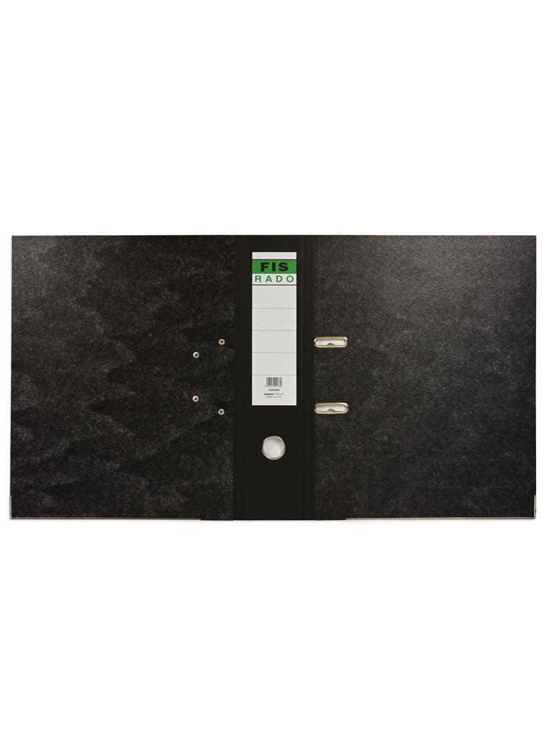 FIS - FIS Pack of 50 Lever Arch Files Grey Marble with Slide-In Plate Mechanism, Size of Spine is 8cm, F/S (210x 330 mm) - FSBF8RD - Image 1