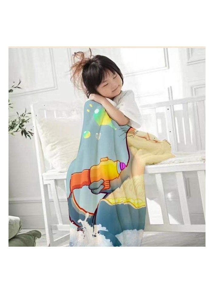 general Children's or student cartoon flannel thin blanket (warm and comfortable, suitable for sleep, games) 100cm*150cm - 154 - Image 3