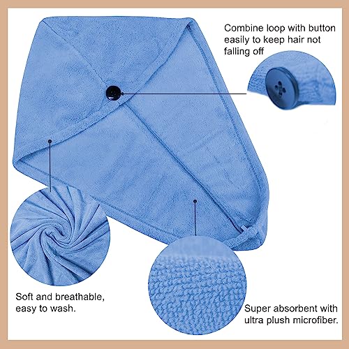 Sassoon Venir Microfiber Hair Wrap Towel for Women (Heaven Color, Free Size) with Smooth Texture Super Absorbent Quick Dry Hair Turban for Drying Hair - Image 3