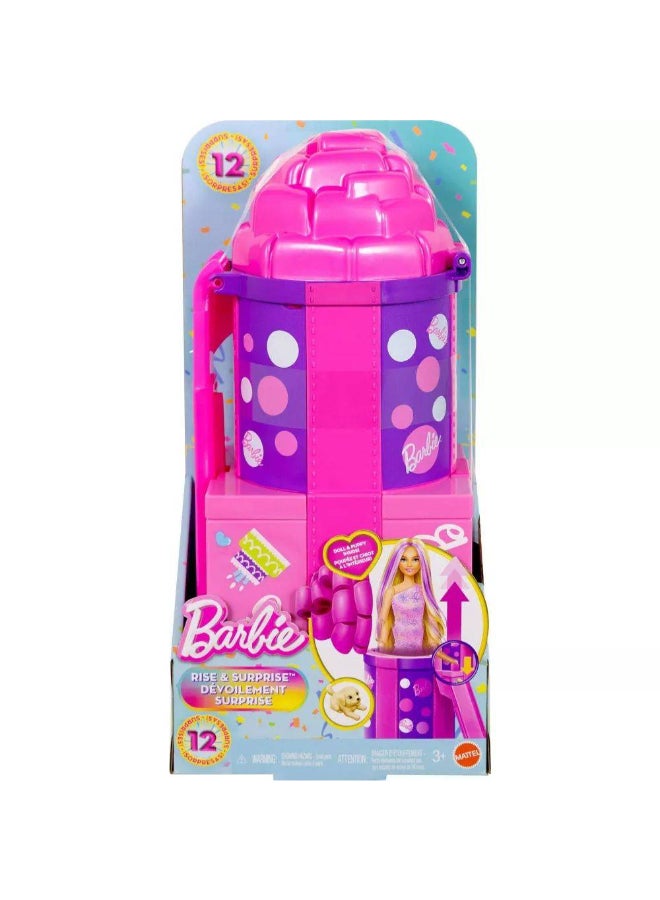Barbie Rise & Surprise Pet Birthday Series Doll Playset (12 Surprises) - Image 1