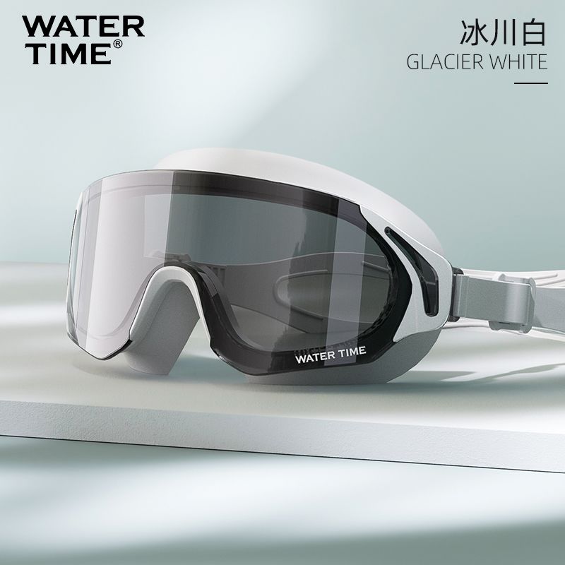 WaterTime Large Frame Swimming Goggles - HD Clear, Anti-Fog, UV Protection, Prescription Ready - Image 1
