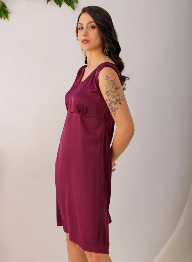 Freehand  Women Fit and Flared Solid V-Neck Sleeveless Pinafore Dress for Women | Best Price UAE