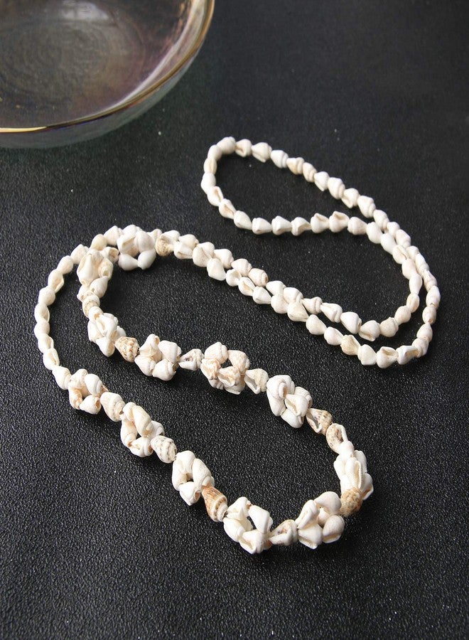 KELITCH Long Shell Pearl Necklace Conch Shell Beaded Necklace Handmade Natural Seashell Necklaces - Image 2