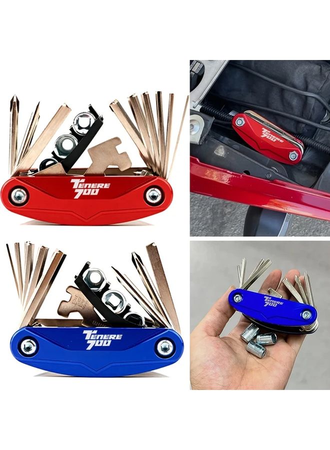 Black 16 In 1 Portable Motorcycle Repair Tool Kit For Tenere 700 2019 2024 - Image 1