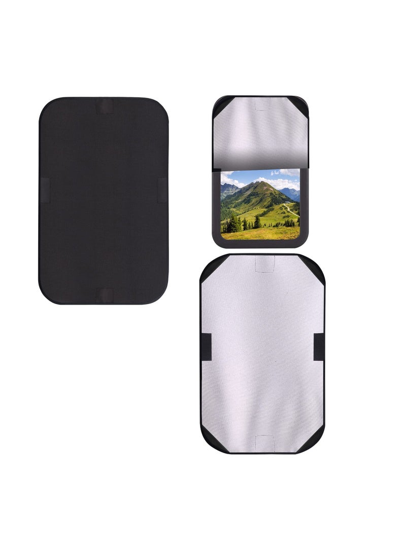 RV Door Window Shade, 2 Pack Sun Shade 25"x16", Upgraded 2-Layer Insulation Covering, Thin for Total UV Protection, Camper and Skylight - Image 1