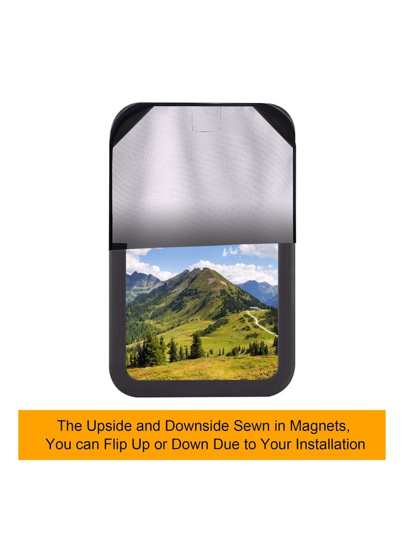 RV Door Window Shade, 2 Pack Sun Shade 25"x16", Upgraded 2-Layer Insulation Covering, Thin for Total UV Protection, Camper and Skylight - Image 4