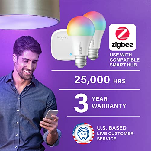 Sengled Smart Light Bulb Starter Kit, Smart Bulbs that Work with Alexa, Google Home, Color Changing Light Bulb, Alexa Light Bulbs, A19 E26 Dimmable Bulbs 800LM, 8.6W (60W Equivalent), 2 Pack with Hub - Image 5